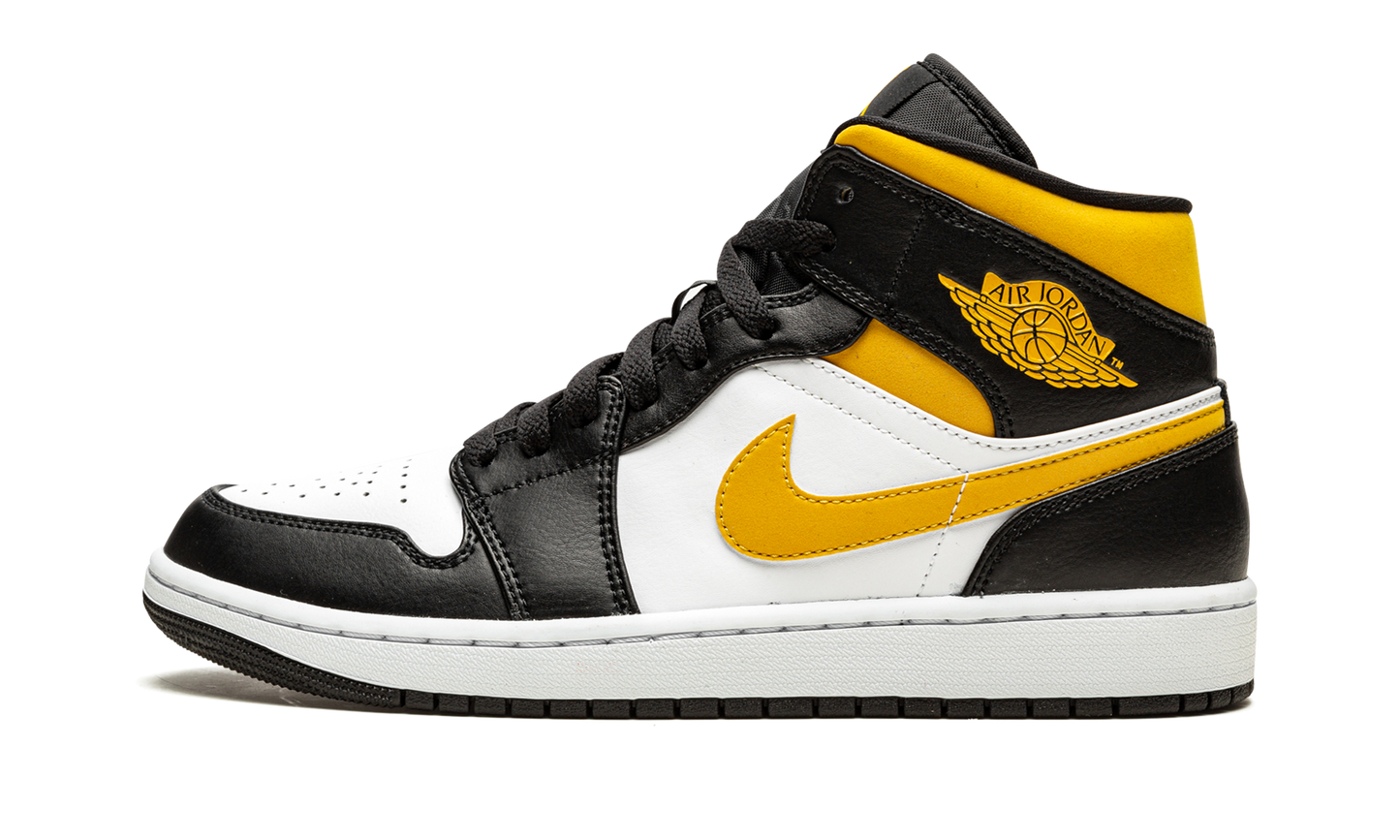 Air Jordan 1 Mid White / Pollen / Black