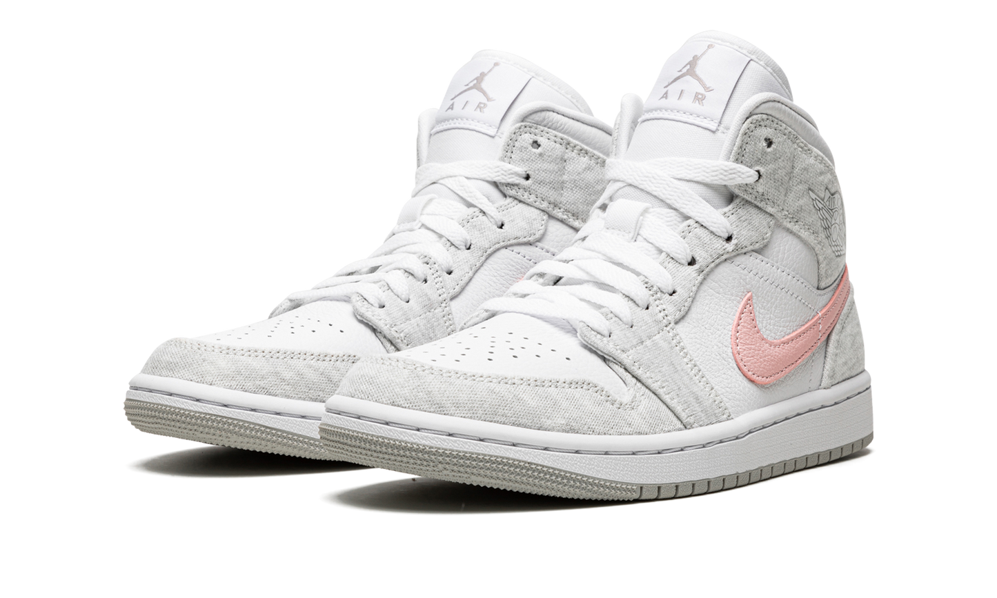 AIR JORDAN 1 MID SE WMNS Heather Grey / Pink