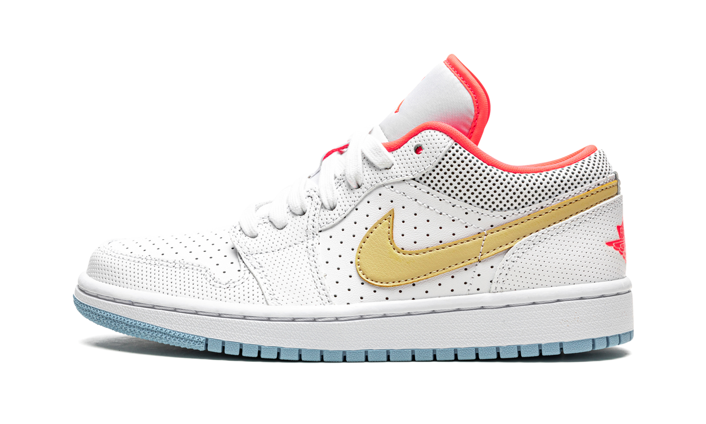 AIR JORDAN 1 LO SE WMNS White / Sesame / Flash Crimson