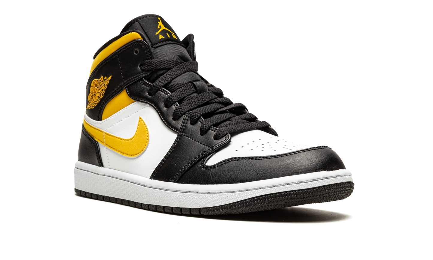 Air Jordan 1 Mid White / Pollen / Black