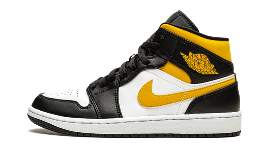 Air Jordan 1 Mid  White / Pollen / Black