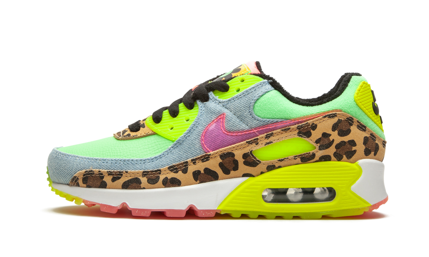 W Air Max 90 LX  Denim Leopard Print