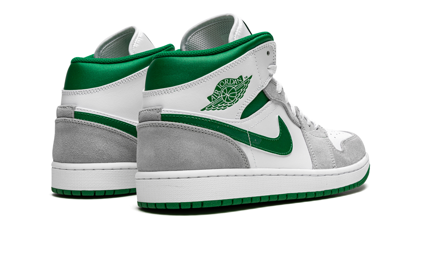 Air Jordan 1 Mid SE  Grey / Pine Green / White