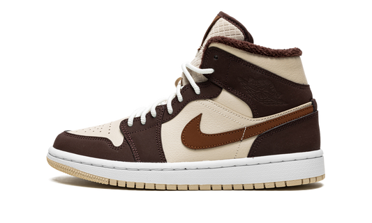 AIR JORDAN 1 MID SE WMNS  Brown Basalt Fleece