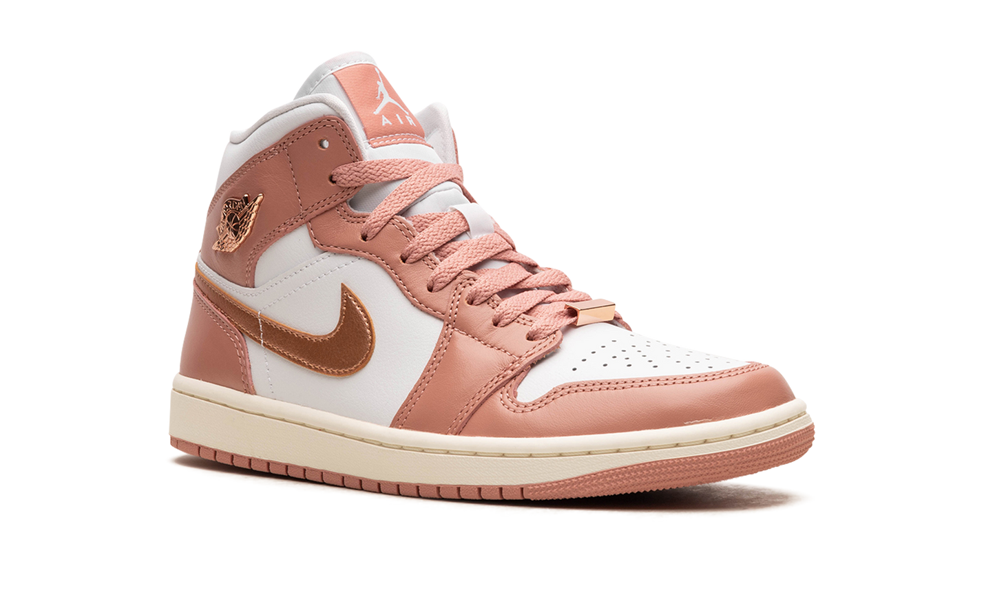 AIR JORDAN 1 MID WMNS  RED STARDUST