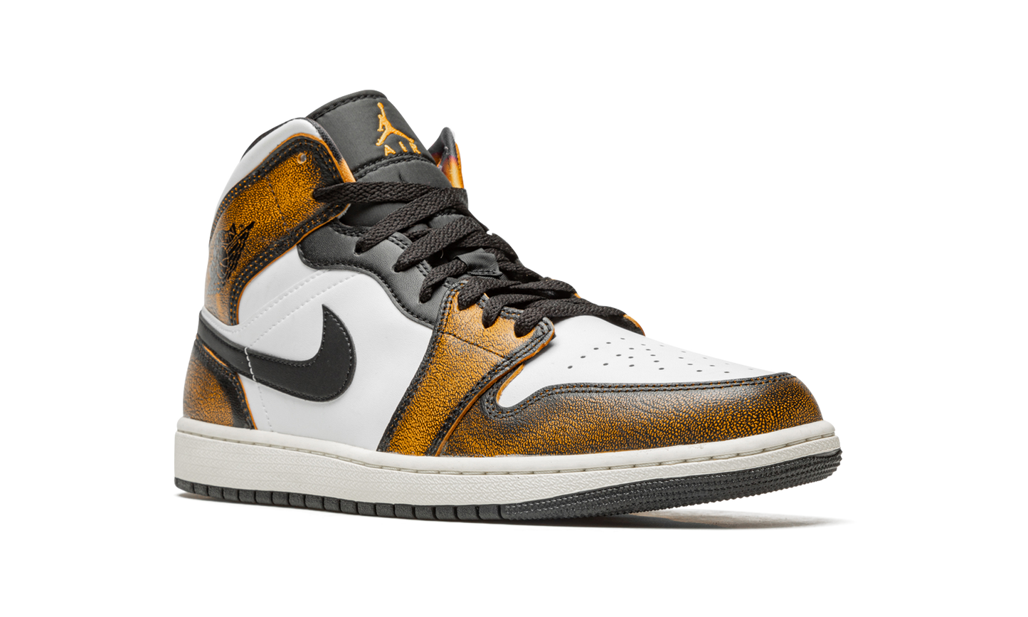 Air Jordan 1 Mid SE  Orange Wear Away
