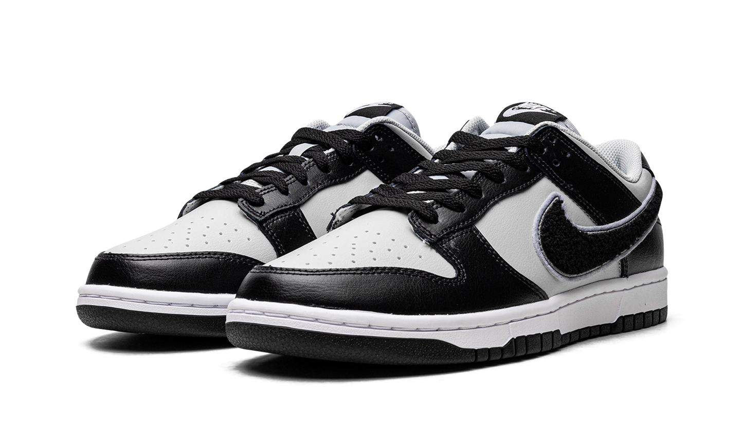 Dunk Low  Chenille Swoosh Black Grey