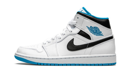Air Jordan 1 Mid  White / Laser Blue