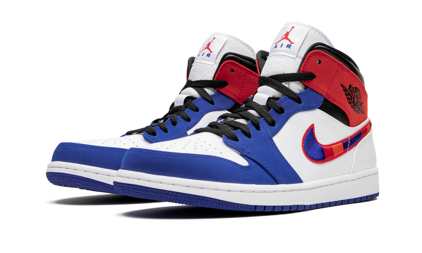 Air Jordan 1 Mid  Multicolor Swoosh