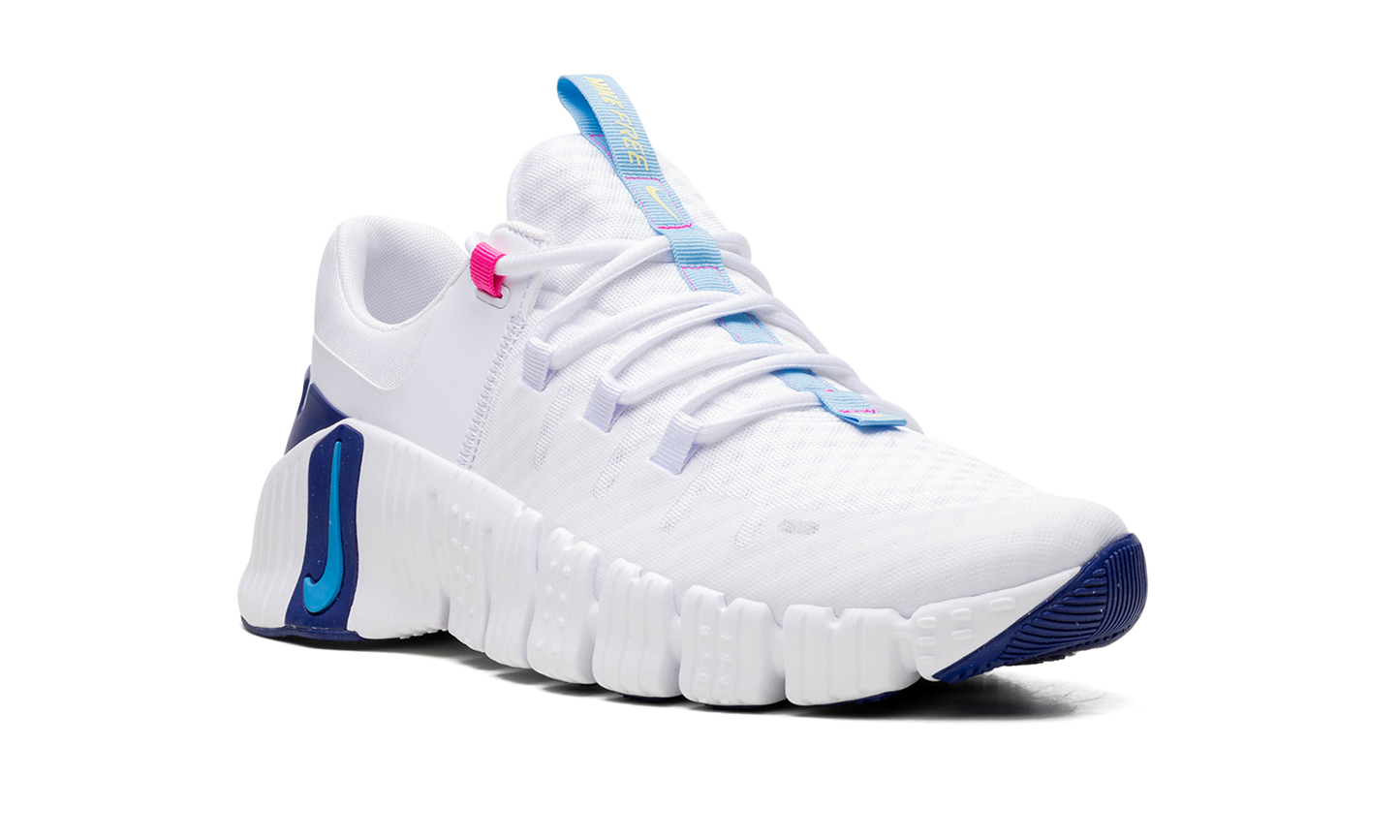 Free Metcon 5  White Aquarius Blue
