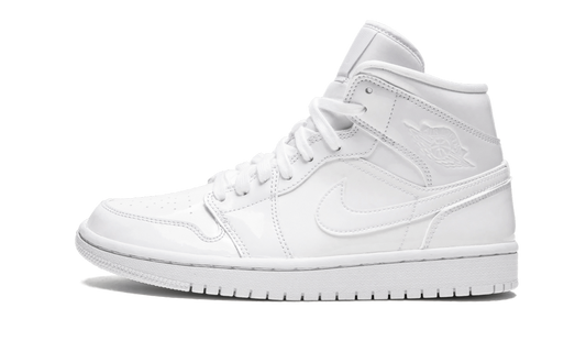 AIR JORDAN 1 MID WMNS  Triple White Patent Leather