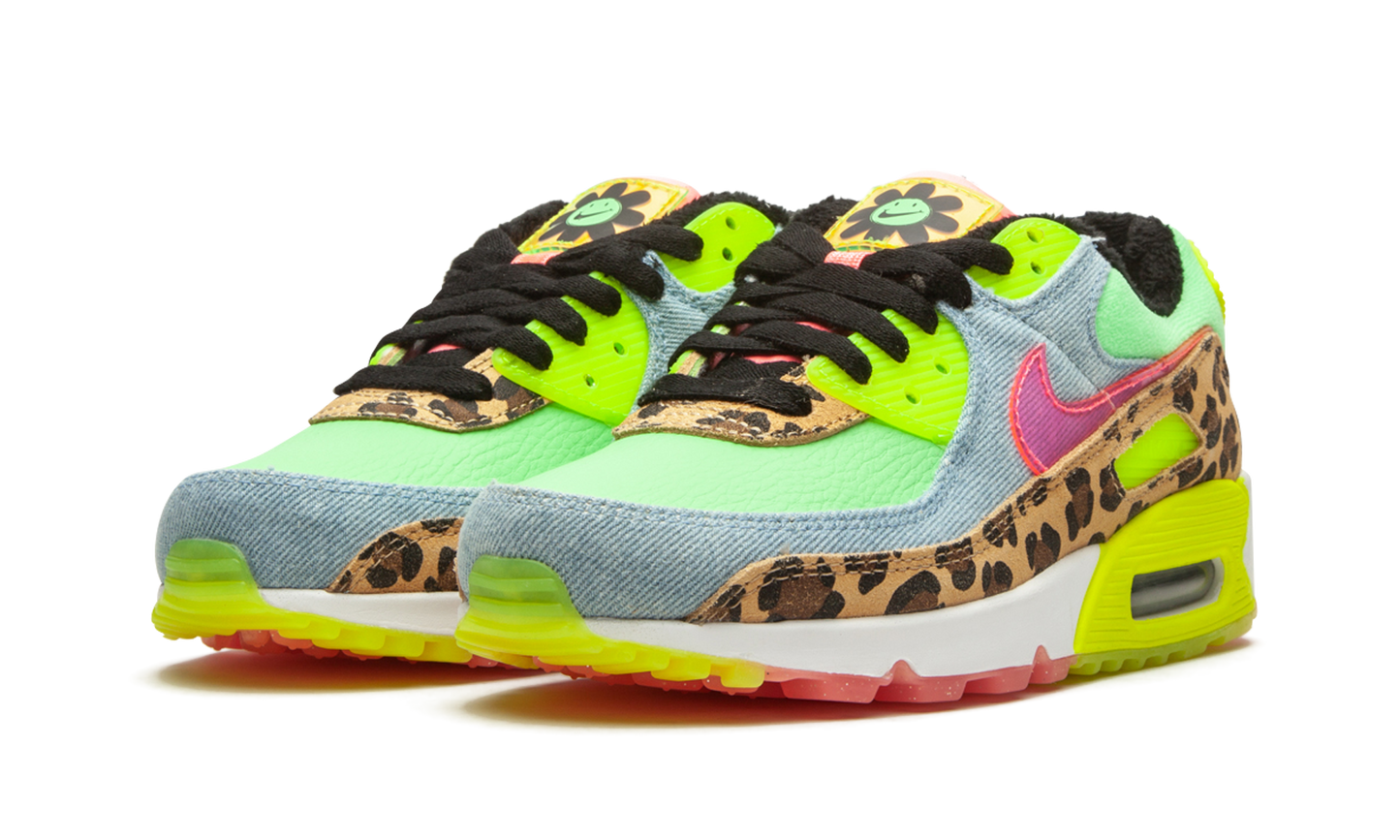 W Air Max 90 LX  Denim Leopard Print