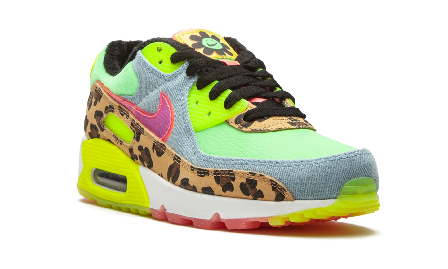 W Air Max 90 LX  Denim Leopard Print
