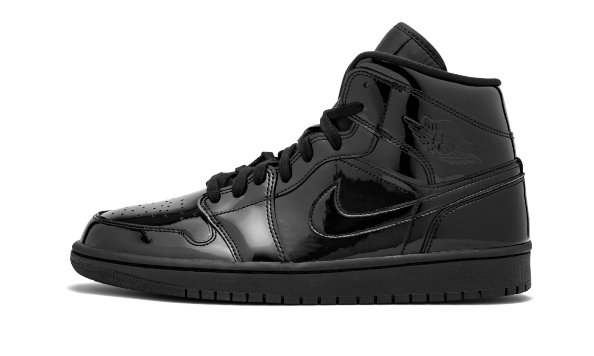 AIR JORDAN 1 MID WMNS  Black Patent Leather