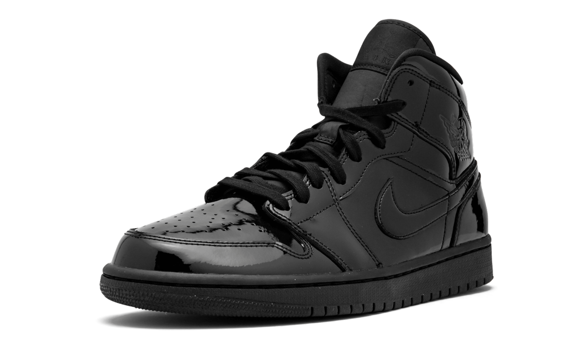 AIR JORDAN 1 MID WMNS  Black Patent Leather