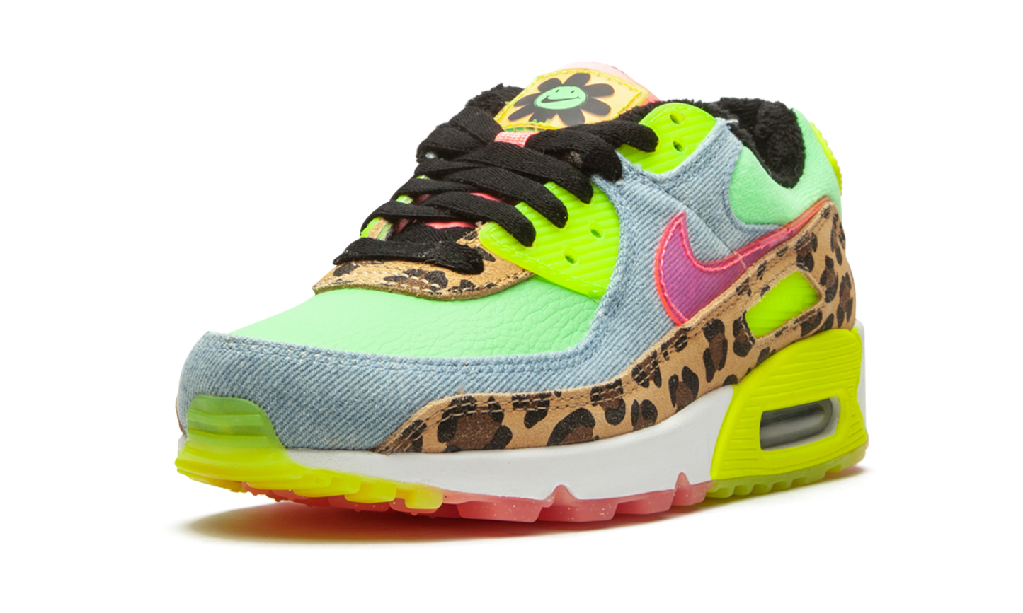 W Air Max 90 LX  Denim Leopard Print