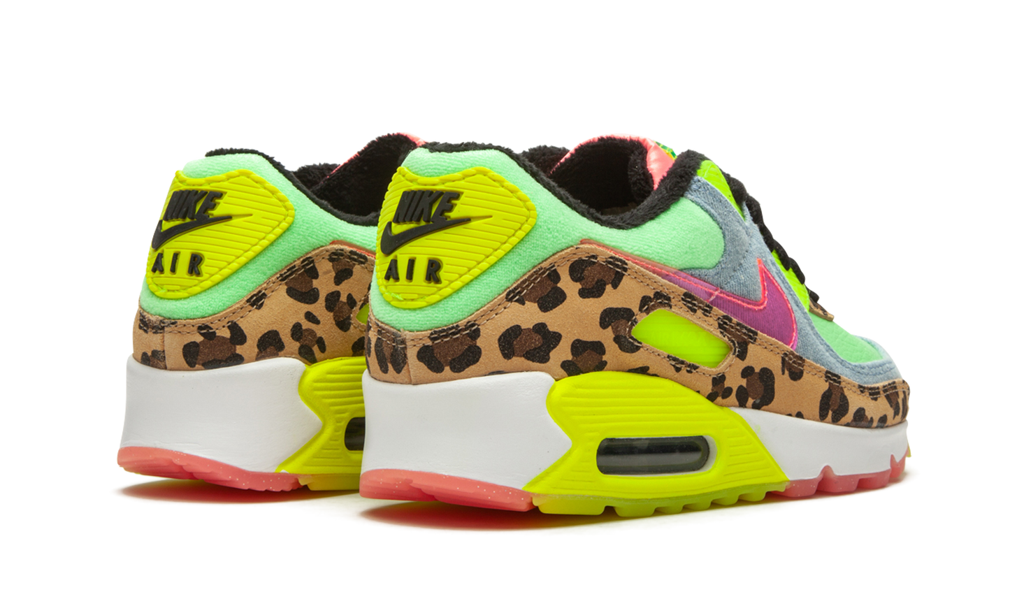 W Air Max 90 LX  Denim Leopard Print