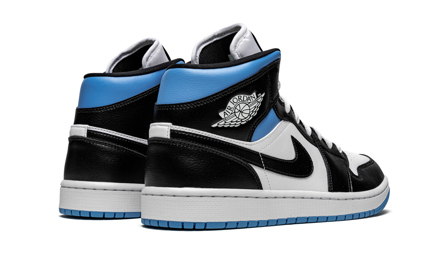AIR JORDAN 1 MID WMNS  Black / White / University Blue
