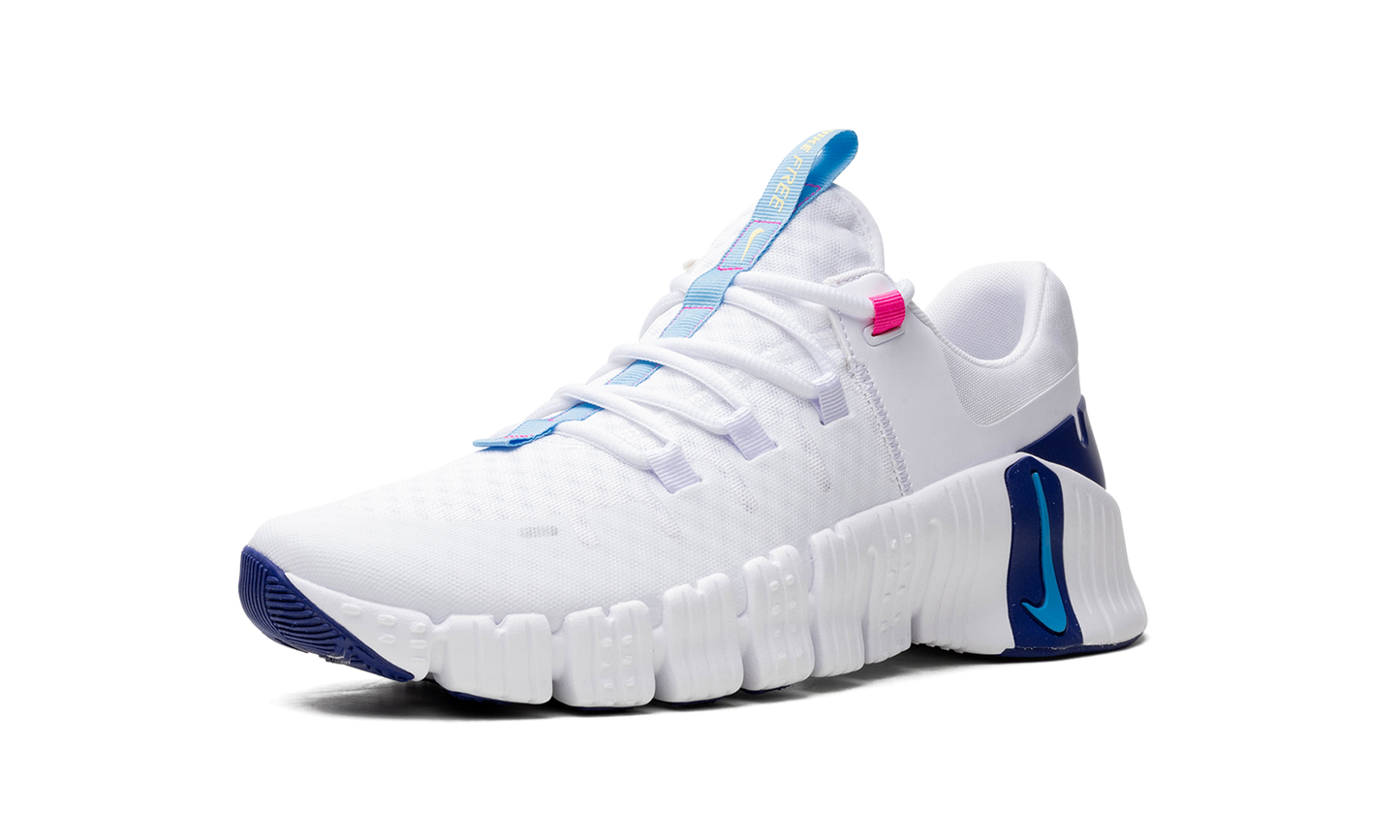 Free Metcon 5  White Aquarius Blue
