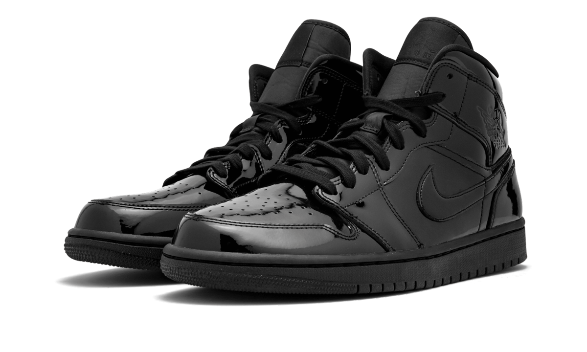 AIR JORDAN 1 MID WMNS  Black Patent Leather