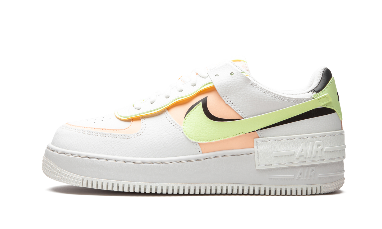 AIR FORCE 1 SHADO MNS WMNS  White / Barely Volt / Crimson Tint