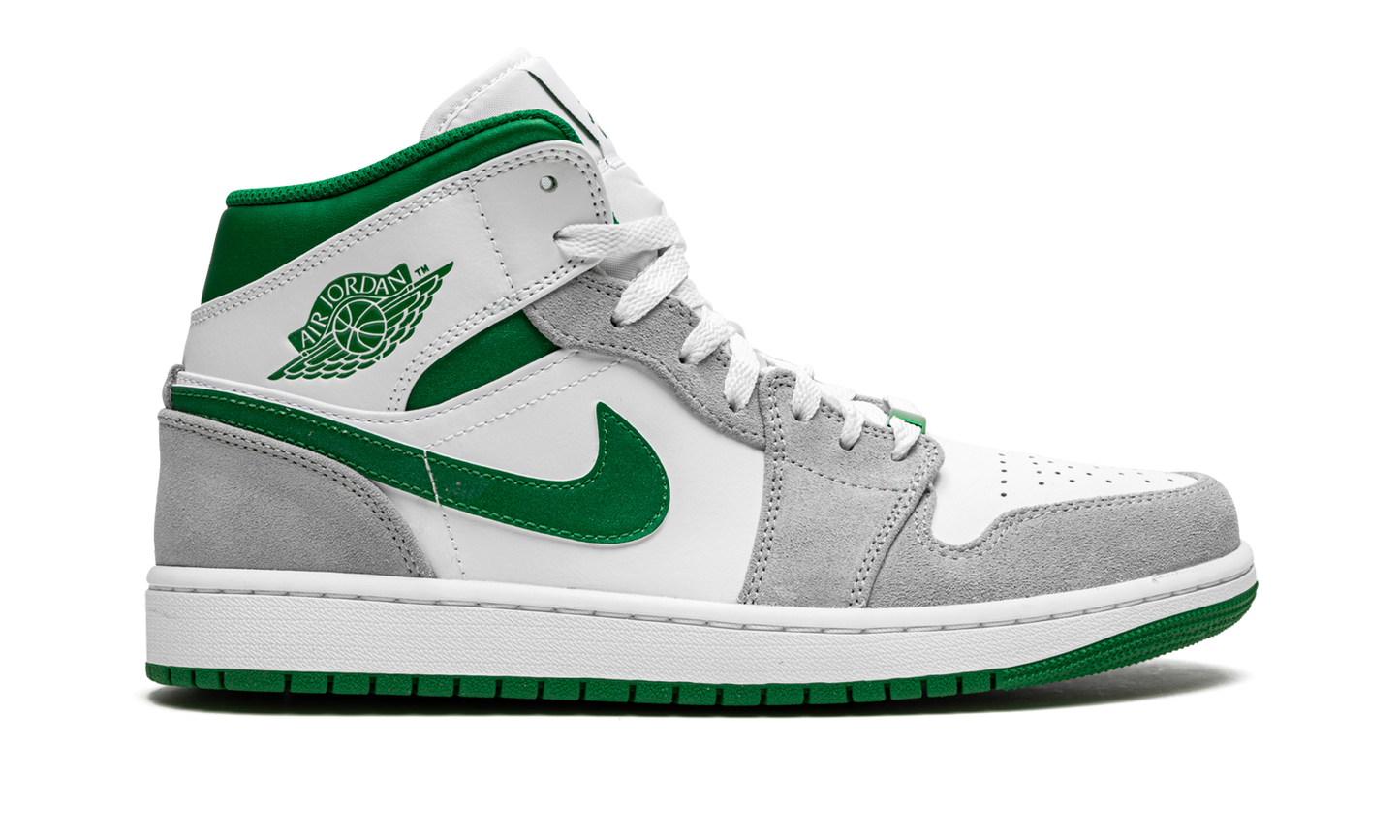 Air Jordan 1 Mid SE  Grey / Pine Green / White