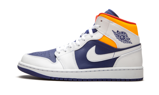 Air Jordan 1 Mid  Royal Blue / Laser Orange
