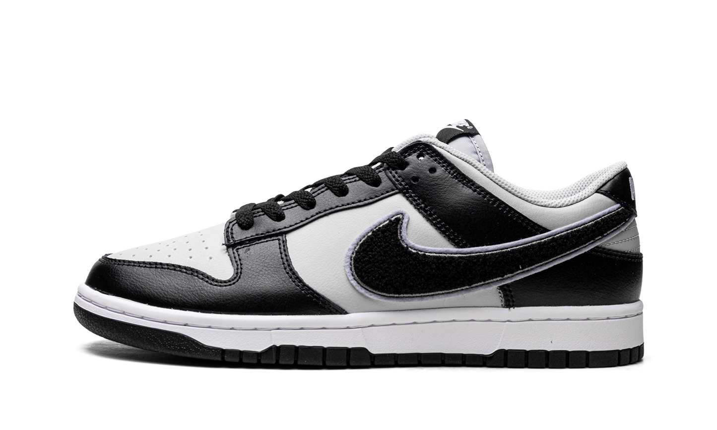 Dunk Low  Chenille Swoosh Black Grey