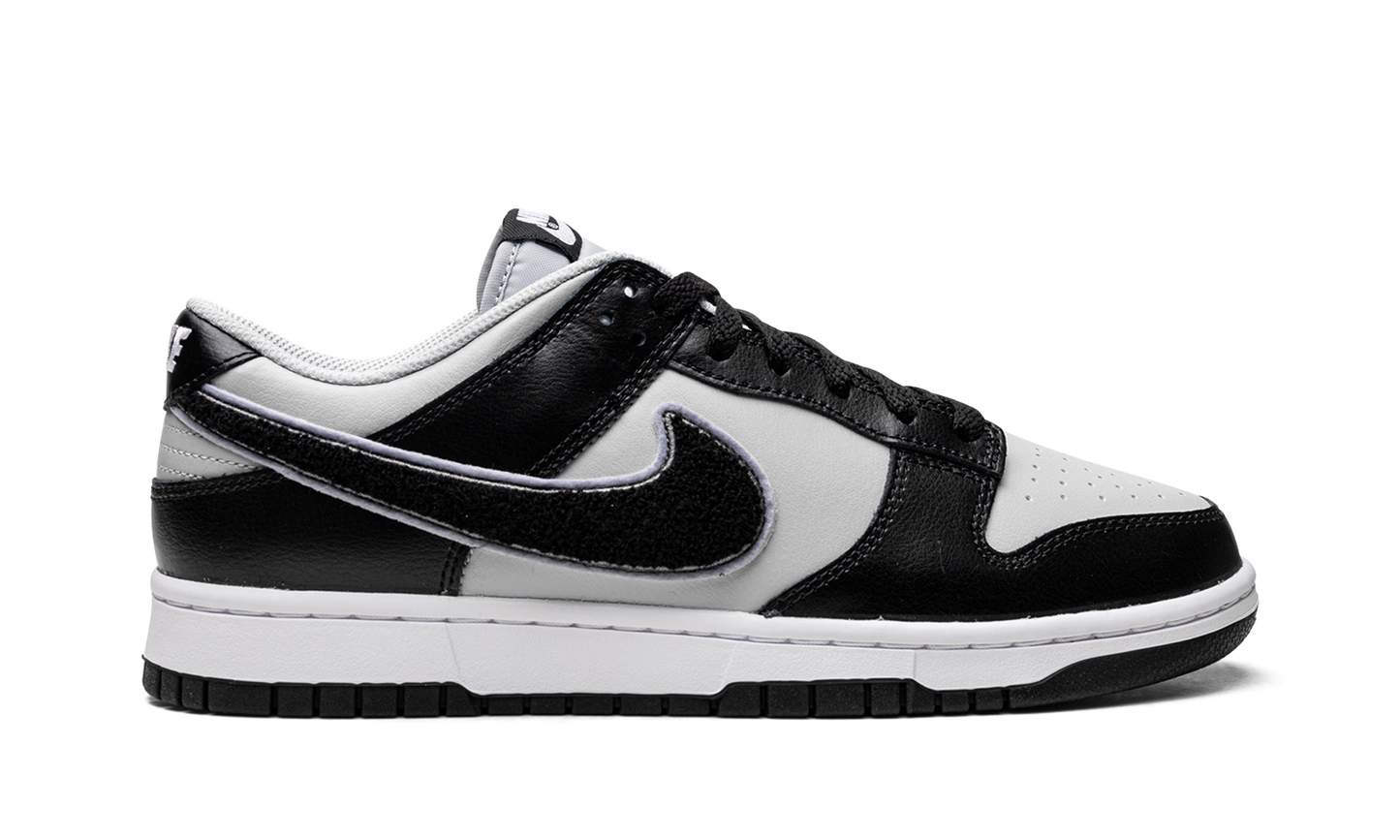 Dunk Low  Chenille Swoosh Black Grey