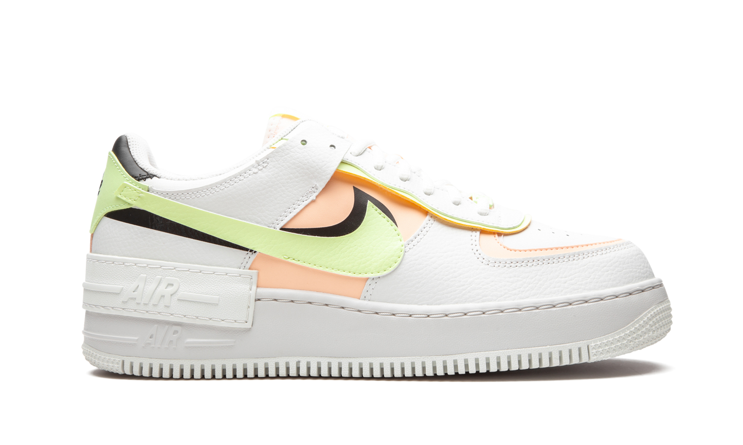 AIR FORCE 1 SHADO MNS WMNS  White / Barely Volt / Crimson Tint