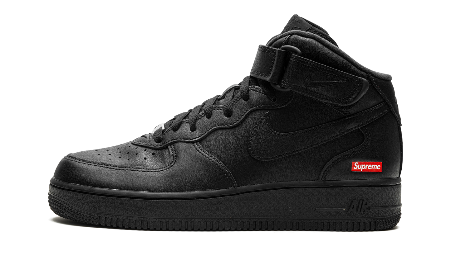 Air Force 1 Mid  Supreme - Mini Box Logo Black