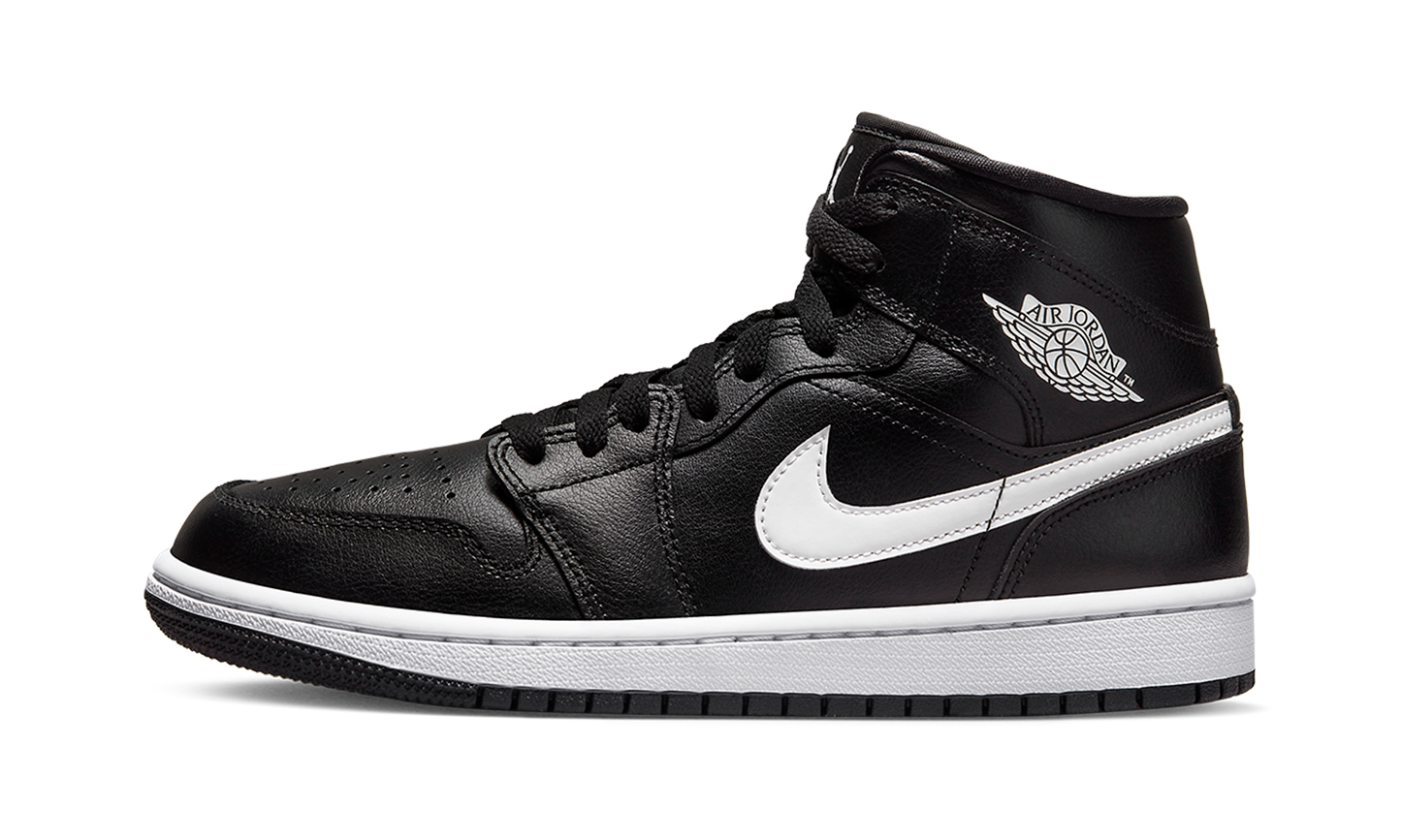 AIR JORDAN 1 MID WMNS  Black / White