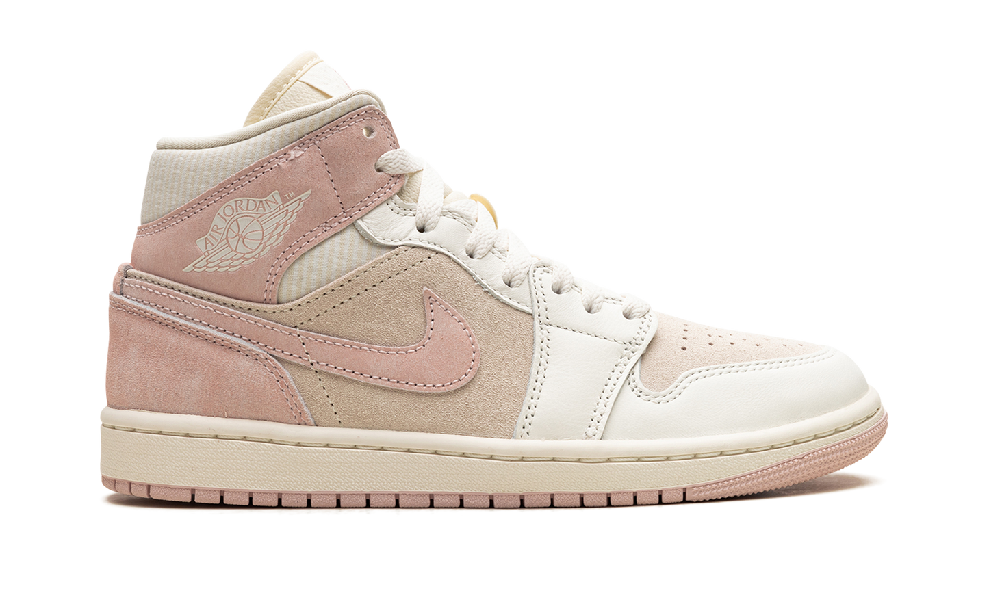 Air Jordan 1 Mid SE WMNS  Coconut Milk / Legend Pink