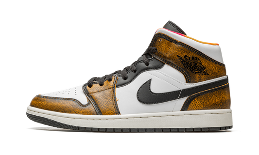 Air Jordan 1 Mid SE  Orange Wear Away