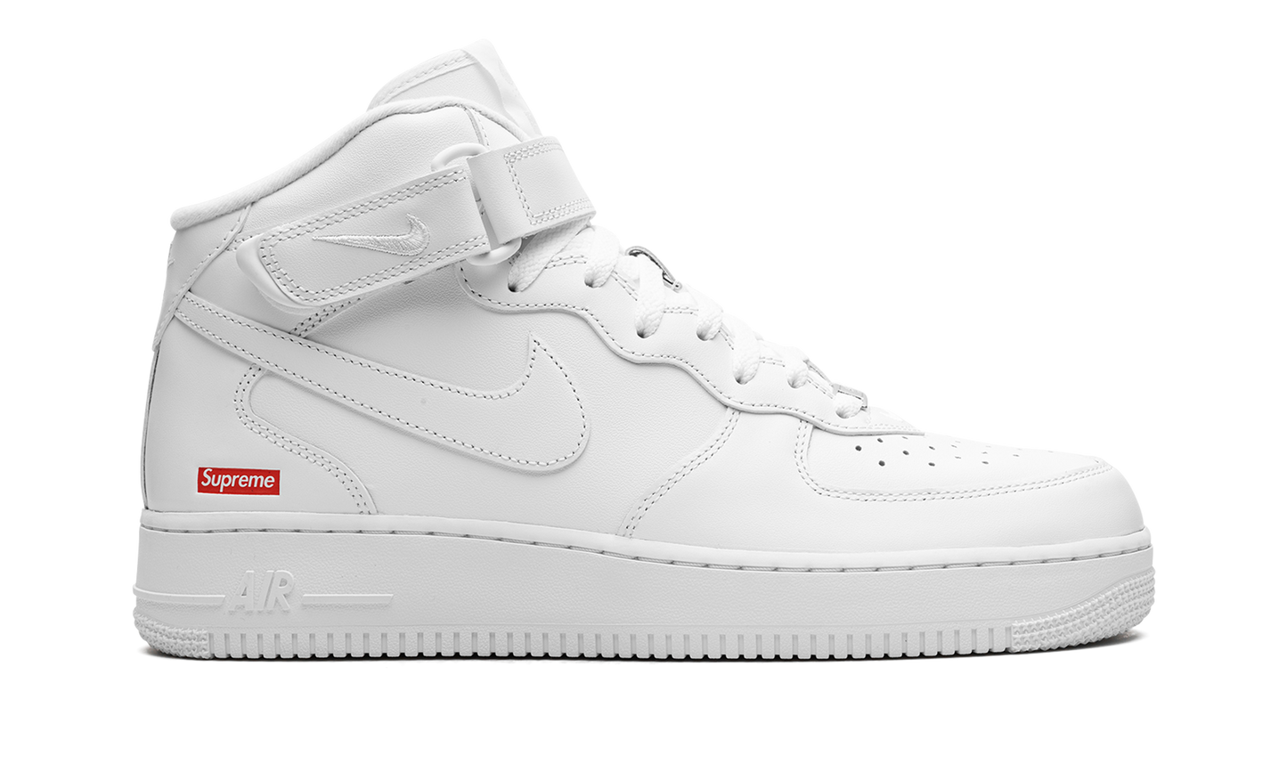 Air Force 1 Mid  Supreme - Mini Box Logo White