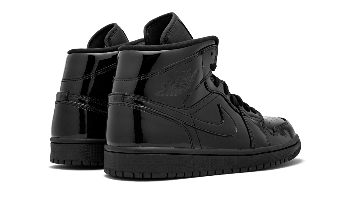 AIR JORDAN 1 MID WMNS  Black Patent Leather