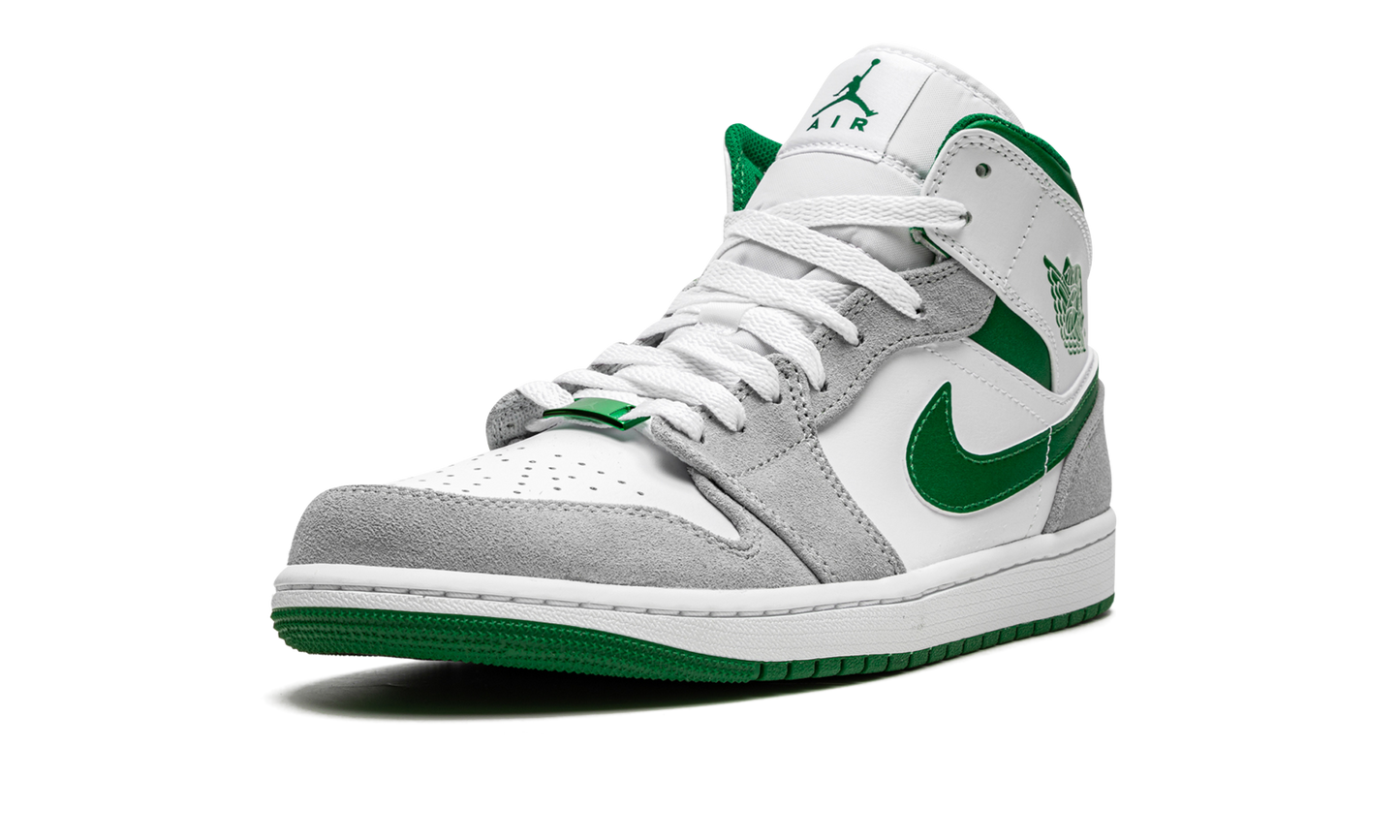 Air Jordan 1 Mid SE  Grey / Pine Green / White