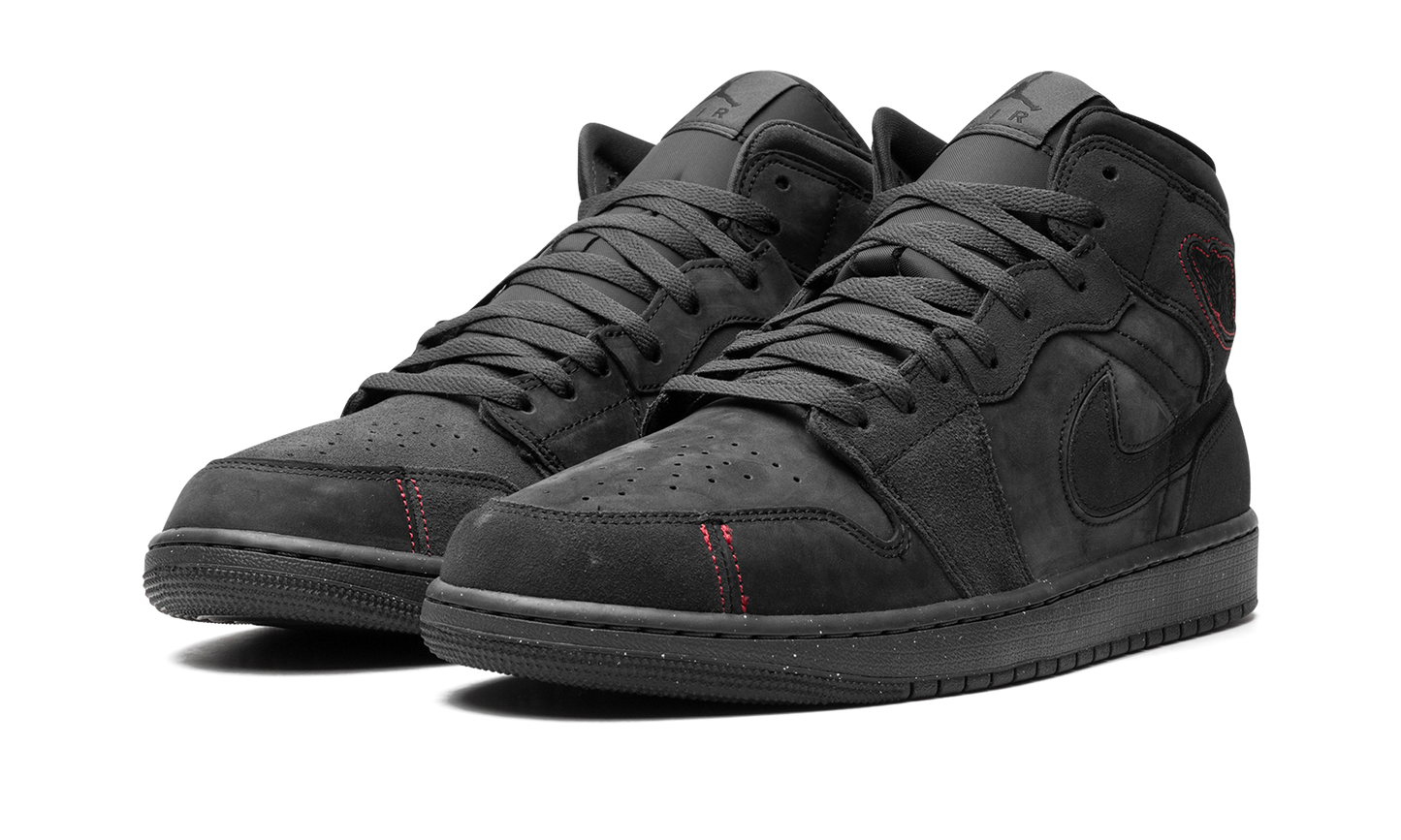 Air Jordan 1 Mid SE Craft  Dark Smoke Red