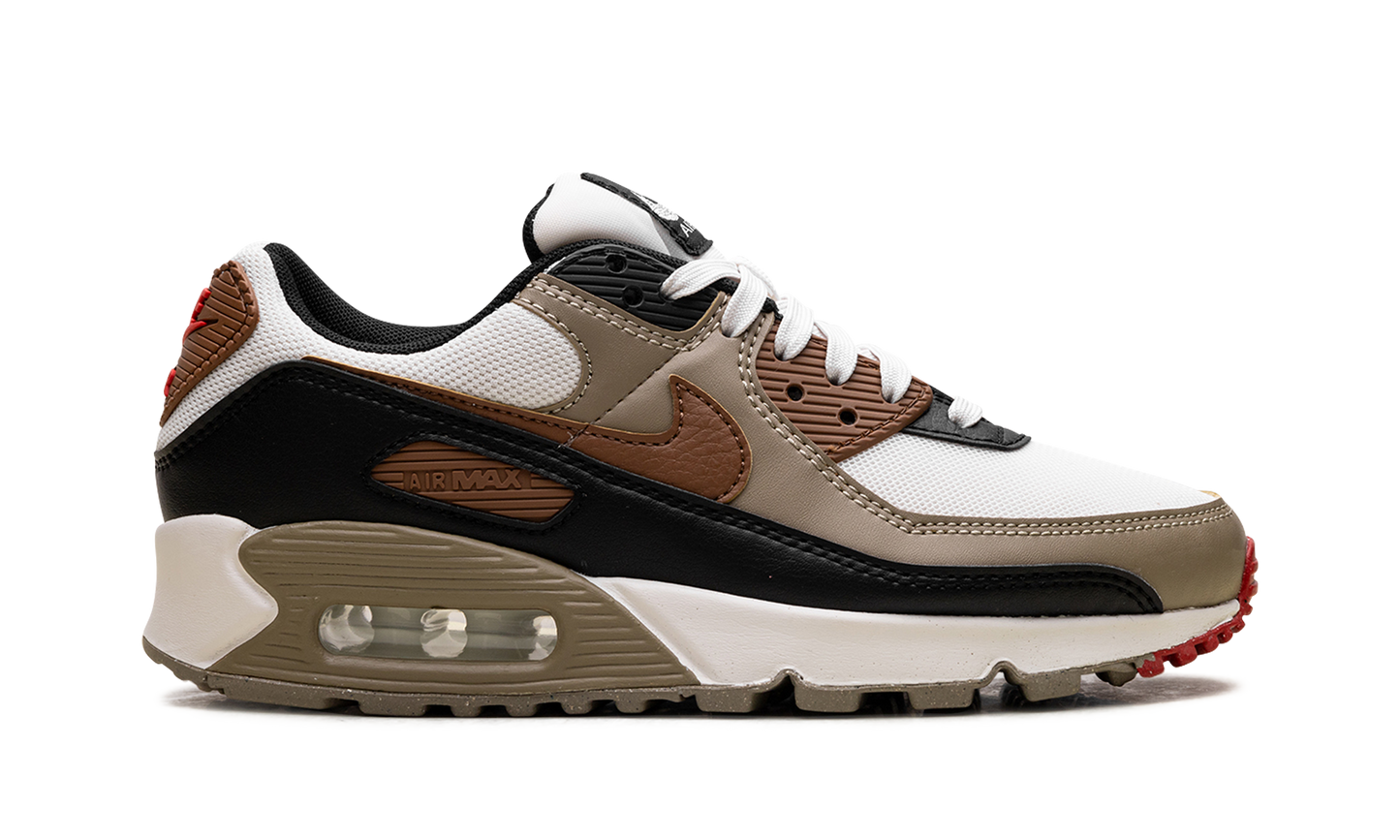 Air Max 90 WMNS  Phantom Black Fire Red Light British Tan