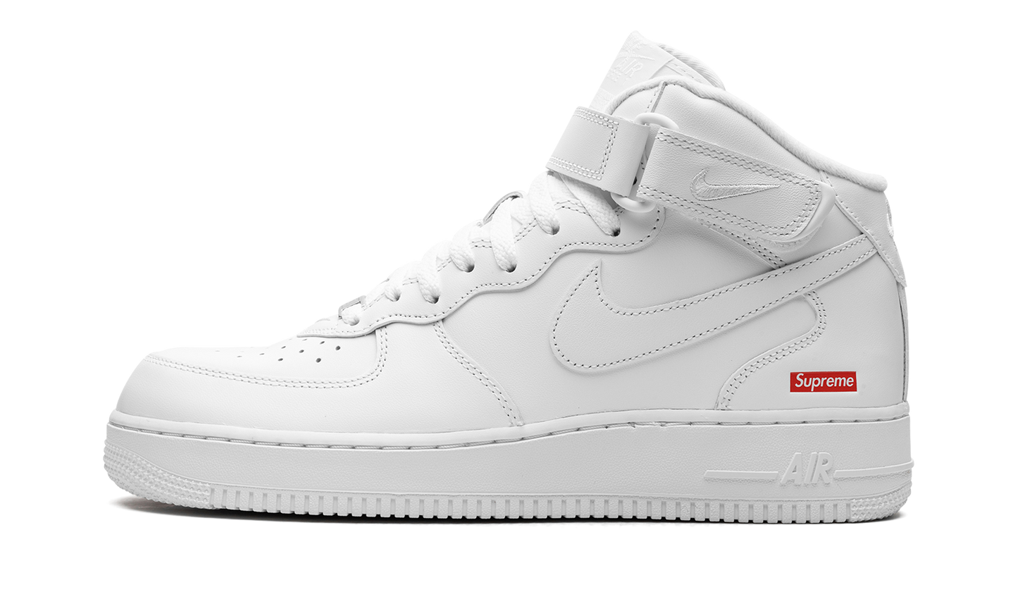 Air Force 1 Mid  Supreme - Mini Box Logo White