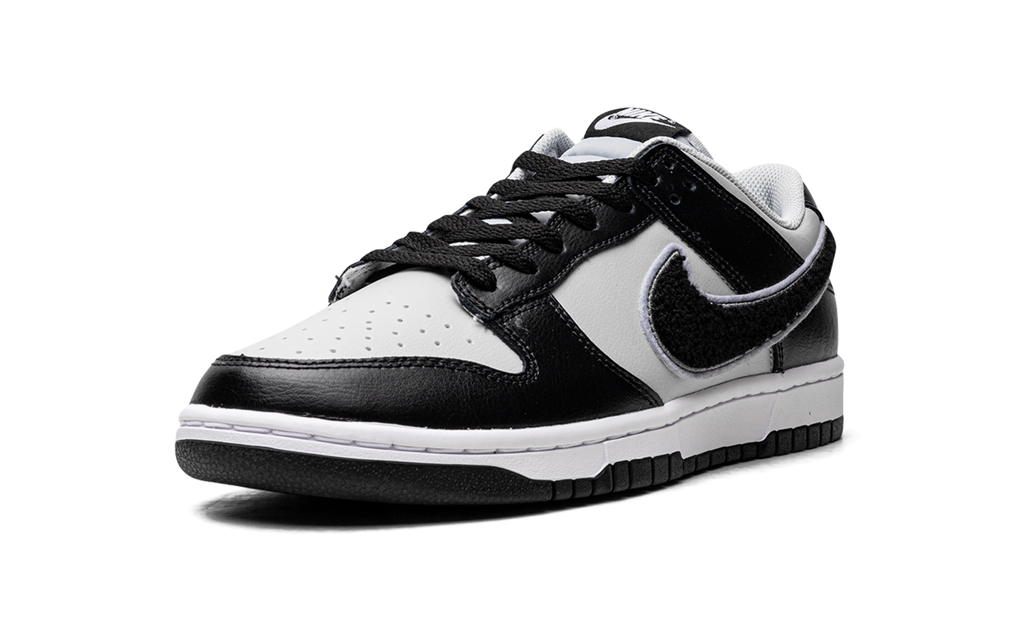 Dunk Low  Chenille Swoosh Black Grey