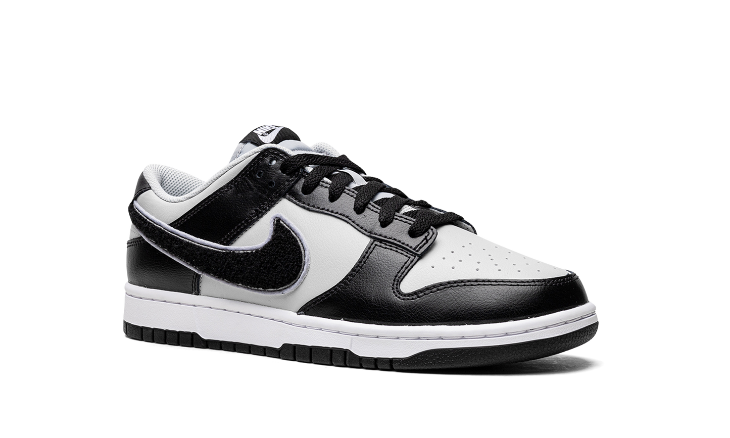 Dunk Low  Chenille Swoosh Black Grey