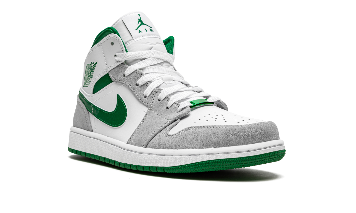Air Jordan 1 Mid SE  Grey / Pine Green / White
