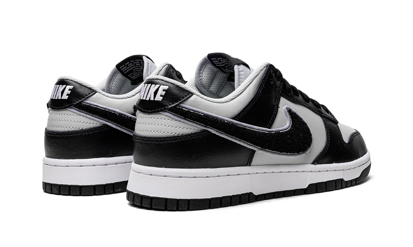 Dunk Low  Chenille Swoosh Black Grey