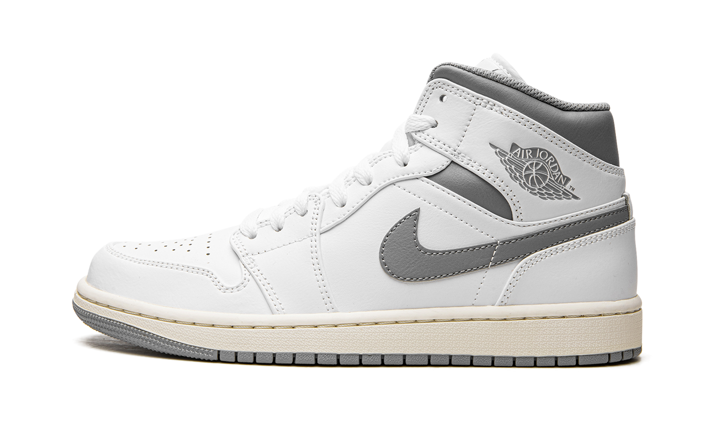 Air Jordan 1 Mid  White / Stealth Grey