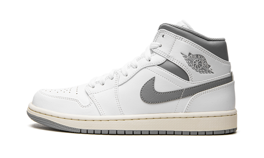 Air Jordan 1 Mid  White / Stealth Grey