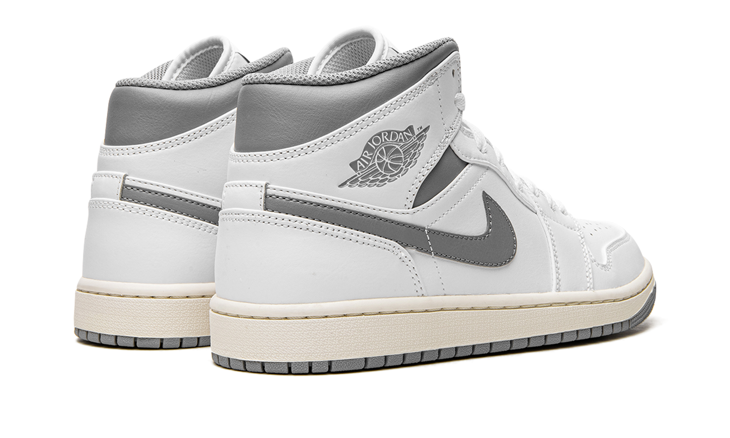 Air Jordan 1 Mid  White / Stealth Grey