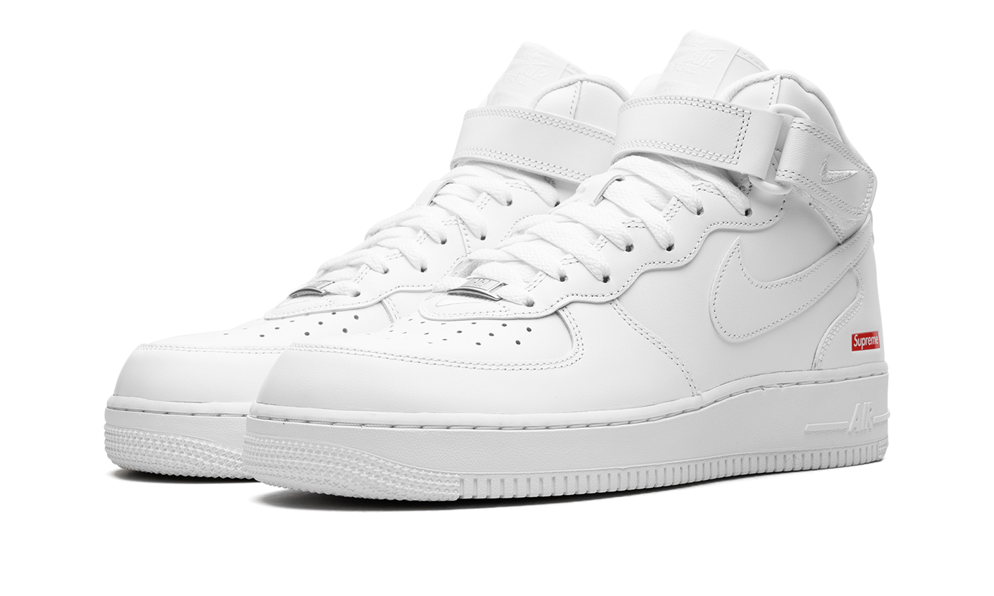 Air Force 1 Mid  Supreme - Mini Box Logo White