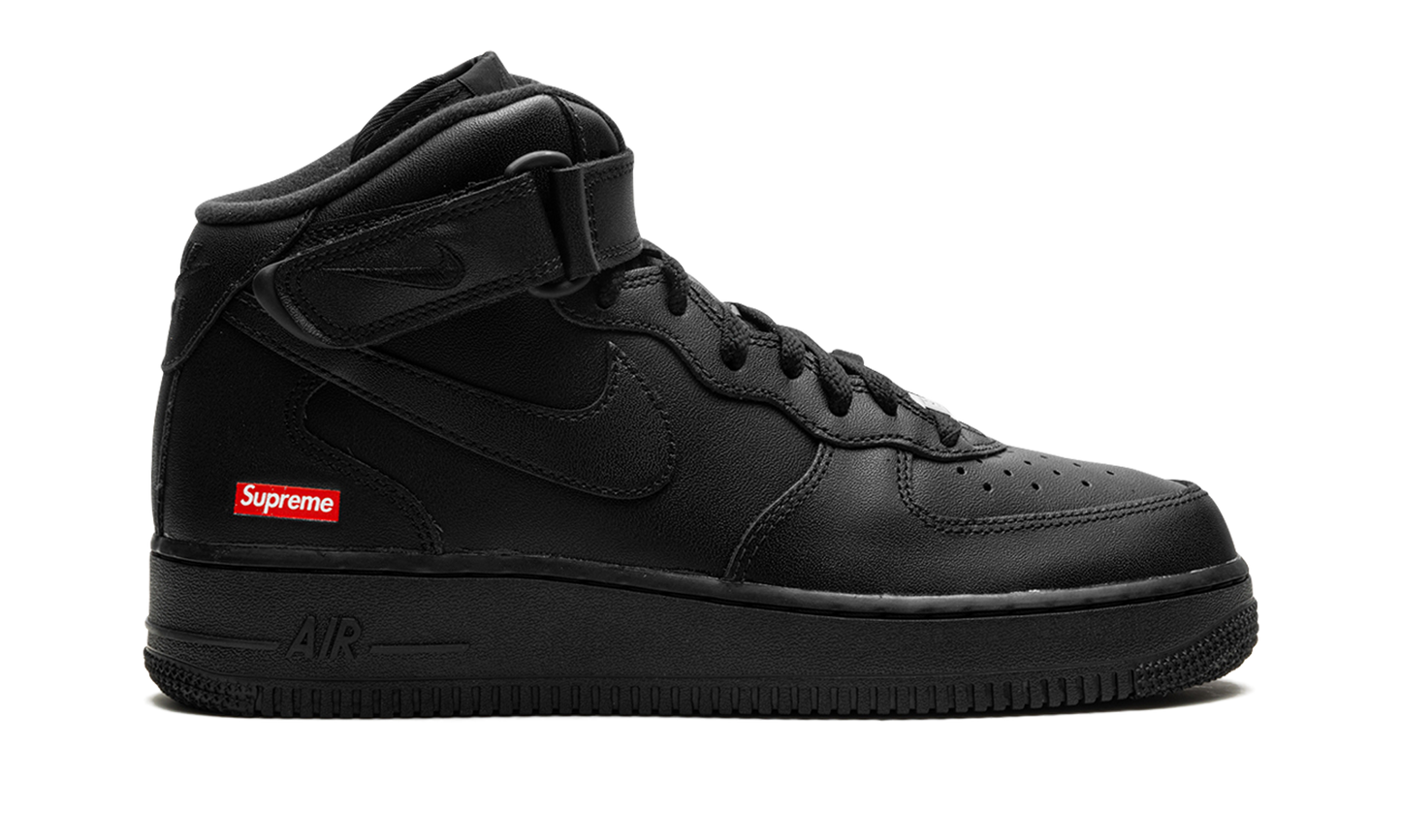 Air Force 1 Mid  Supreme - Mini Box Logo Black