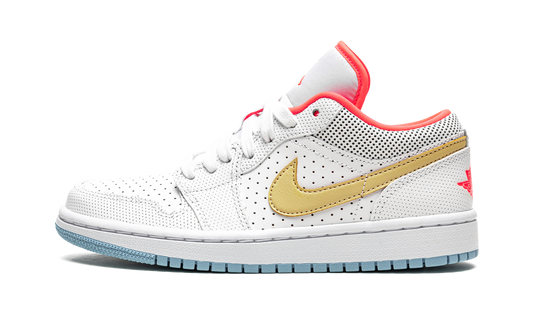 AIR JORDAN 1 LO SE WMNS  White / Sesame / Flash Crimson